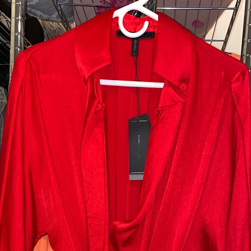 BCBGmaxaria silk robe dress